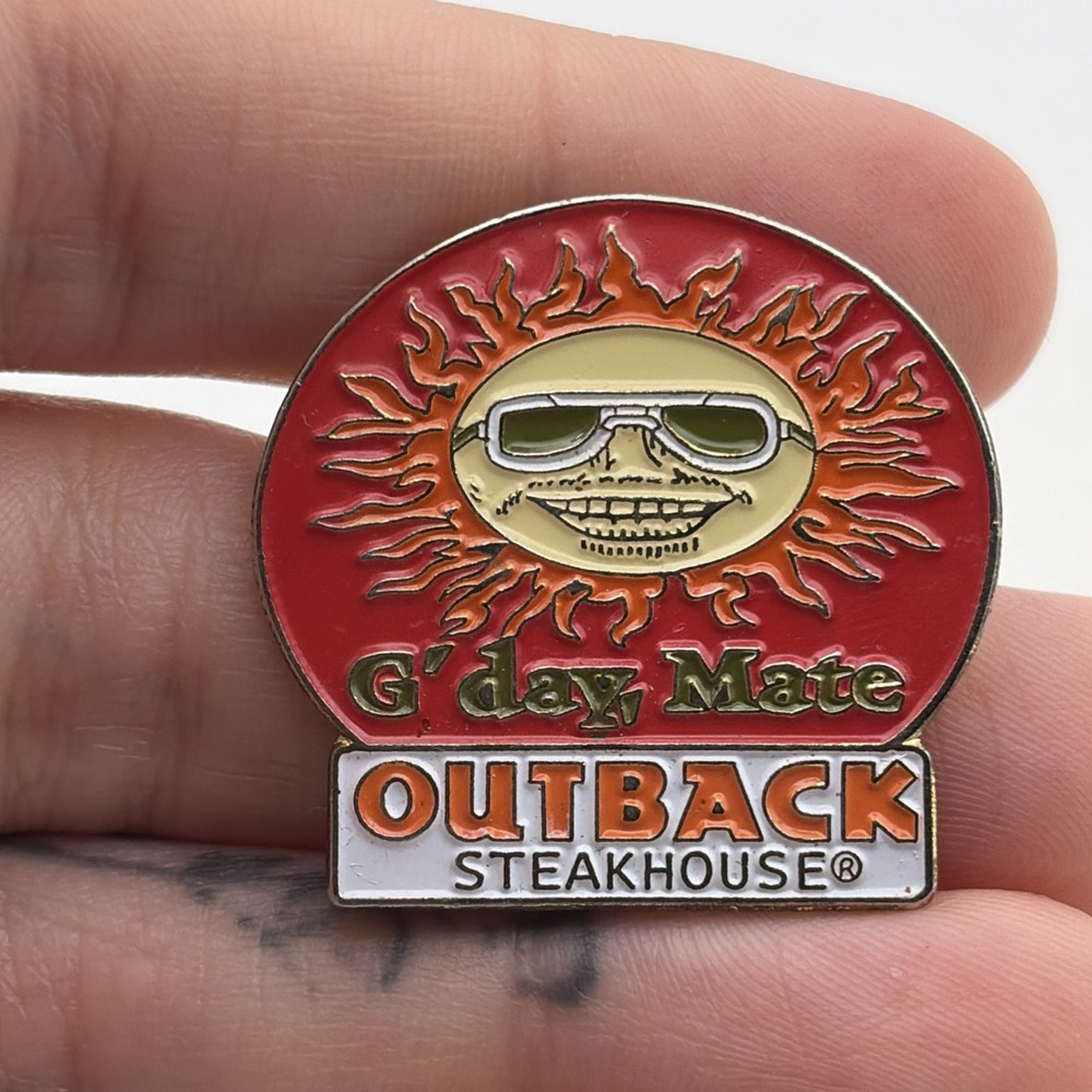 Outback Steakhouse G’Day Mate Sun Sunglasses Lapel Hat Pin